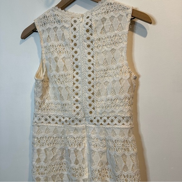 Lulus Kenna White Crochet Lace Sleeveless Bodycon Dress Size Small - Picture 11 of 12